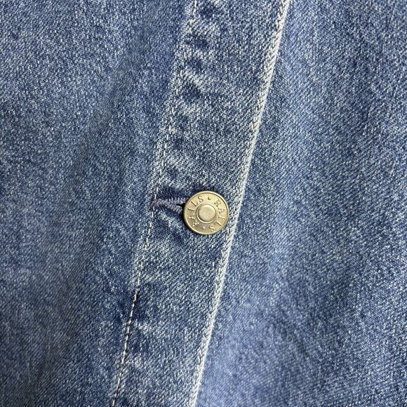 Rails Womens Button Front Short Sleeve Denim Mini Dress Size Large - Picture 8 of 11